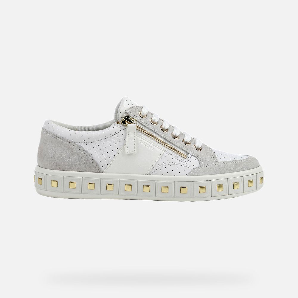 Geox Sneakers White Leelù - Geox Womens Shoes - CFIWOT042